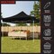 Stalwart Pop Up Canopy - 10x10 ft Tent - UPF30 Sun Shelter with Adjustable Height by Black, 3PK 80-14-BLK - alternate 2